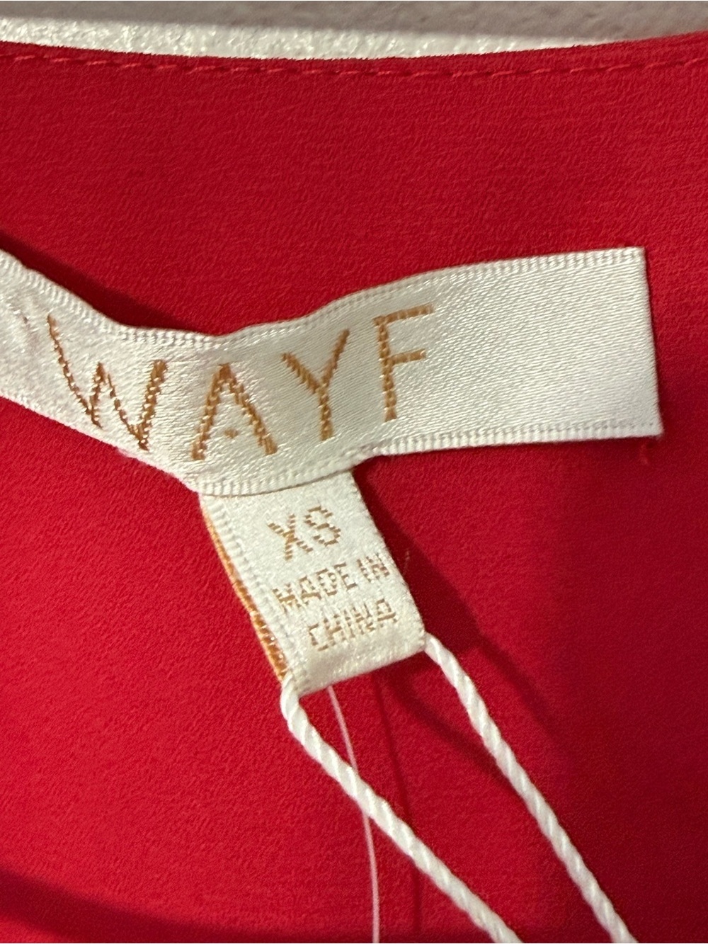 Wayf Red Lipstick Lace-Up V-Neck Cami Tank XS new with tags - Picture 3 of 9